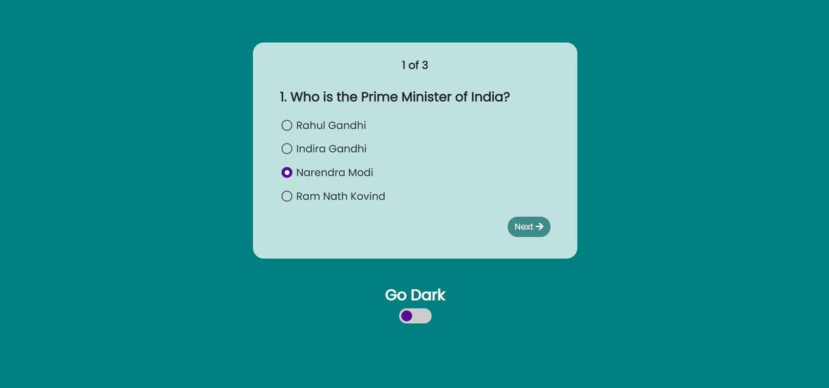 Bootstrap 3 MCQ question and answer container Example