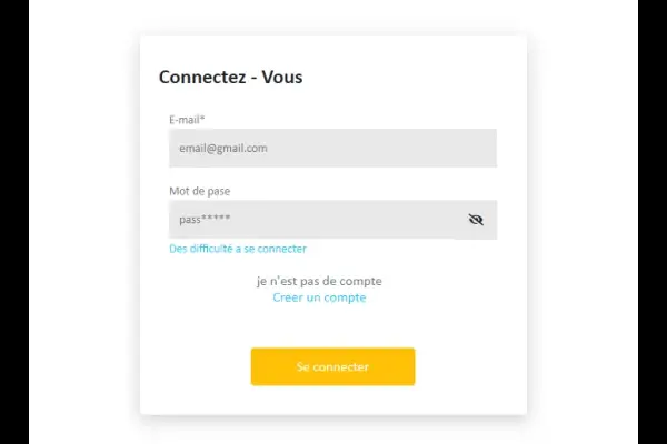 login page