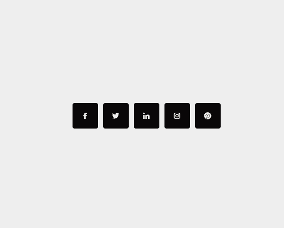 social media icons with expendable content