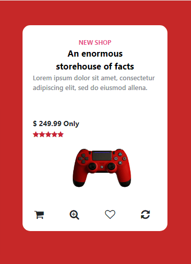 e-commerce product marketing card