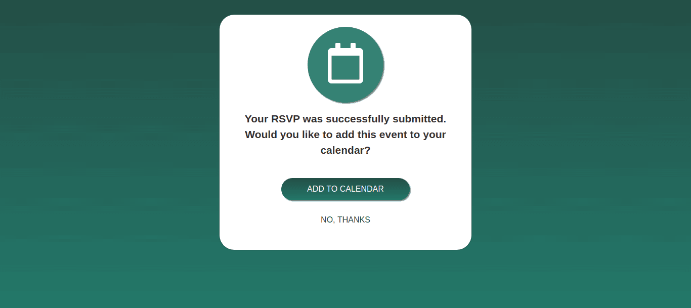 Add to calendar of event (Modal)