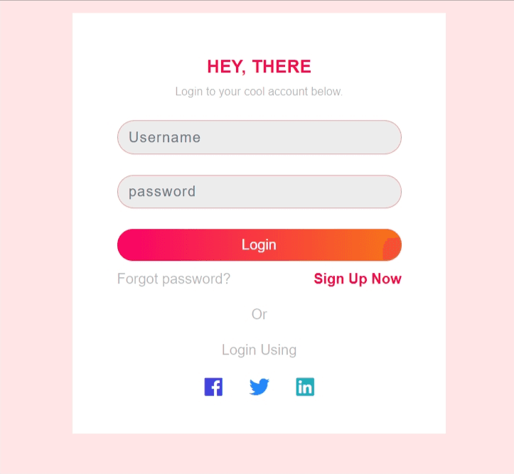 simple login form template