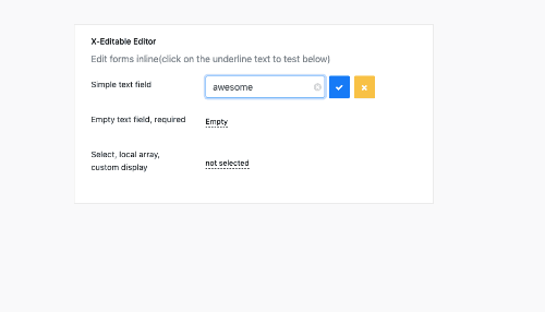 Edit forms inline using X-Editable Editor