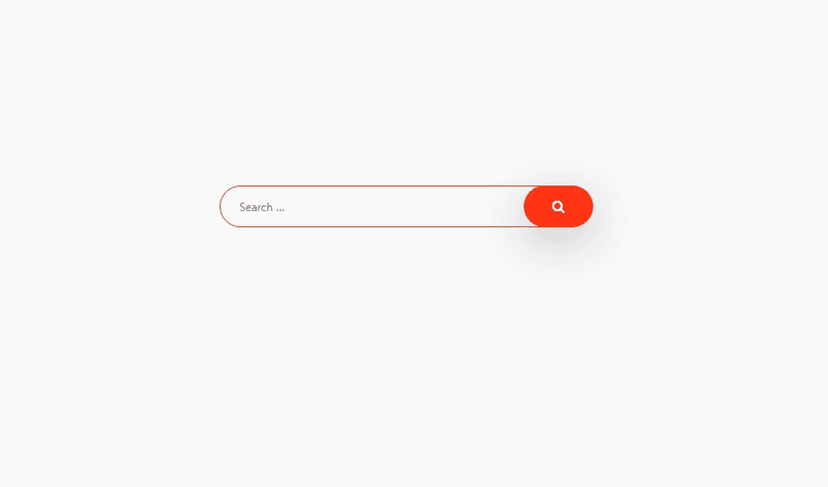 Bootstrap 4 Awesome search bar with hover button using HTML and CSS Example