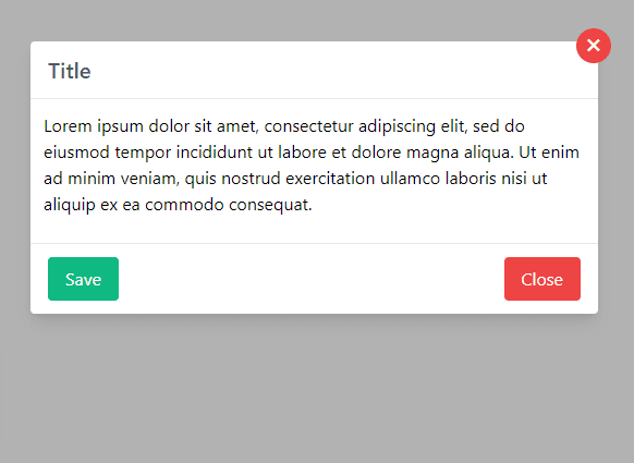 modal overlay popover