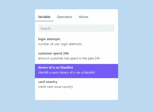 tabs with forms and listings