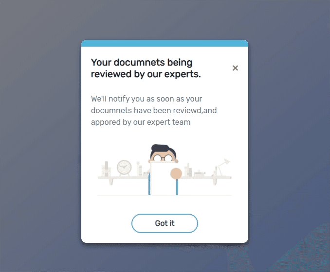 document verification modal