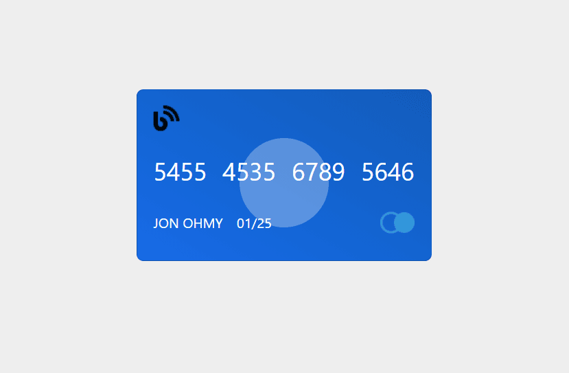 credit card with gradient colors