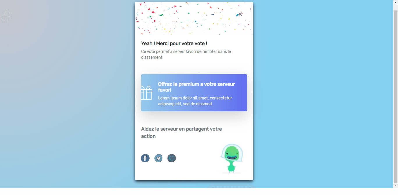 got a offer with social icons modals