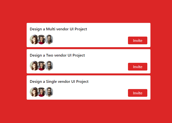 user list item with transition effects