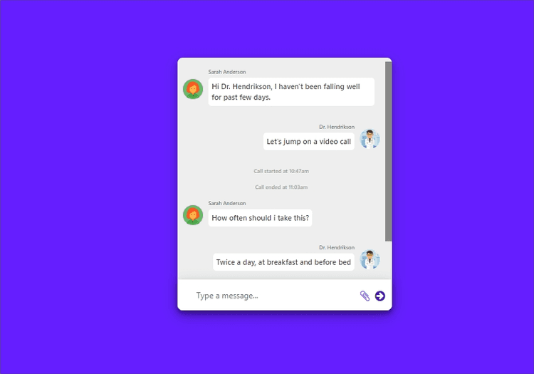 Bootstrap 4 Awesome chat messages box Example