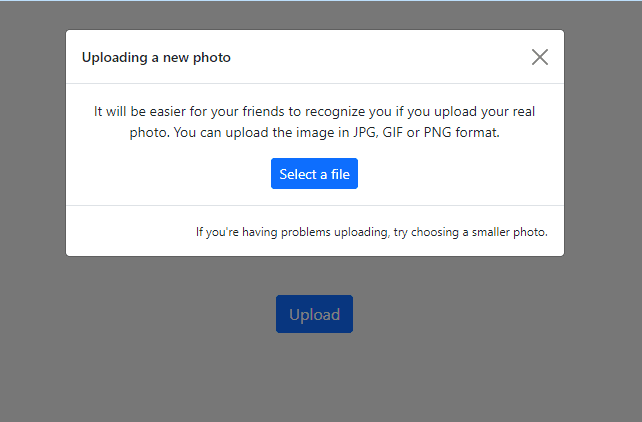 uploading images in modal