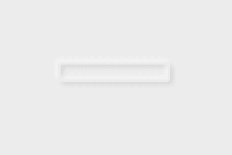 neumorphism input with transition effect