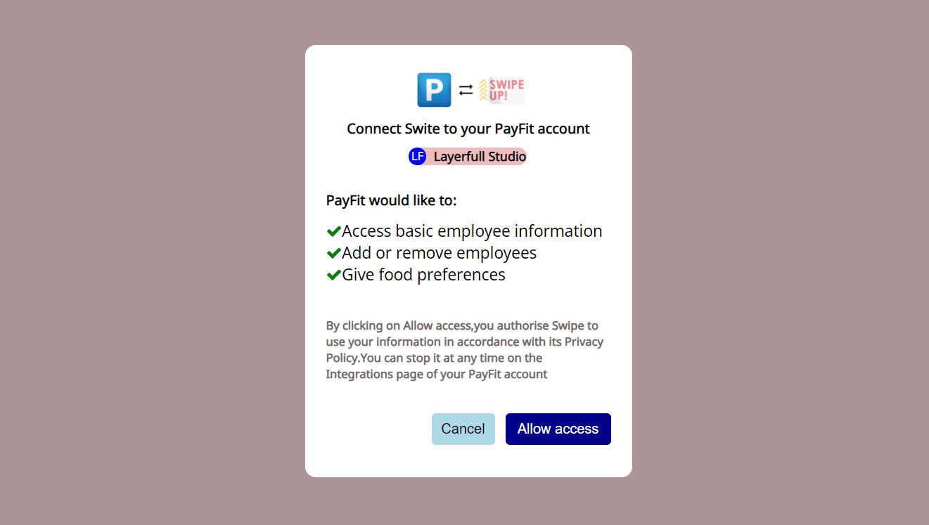simple allow access card