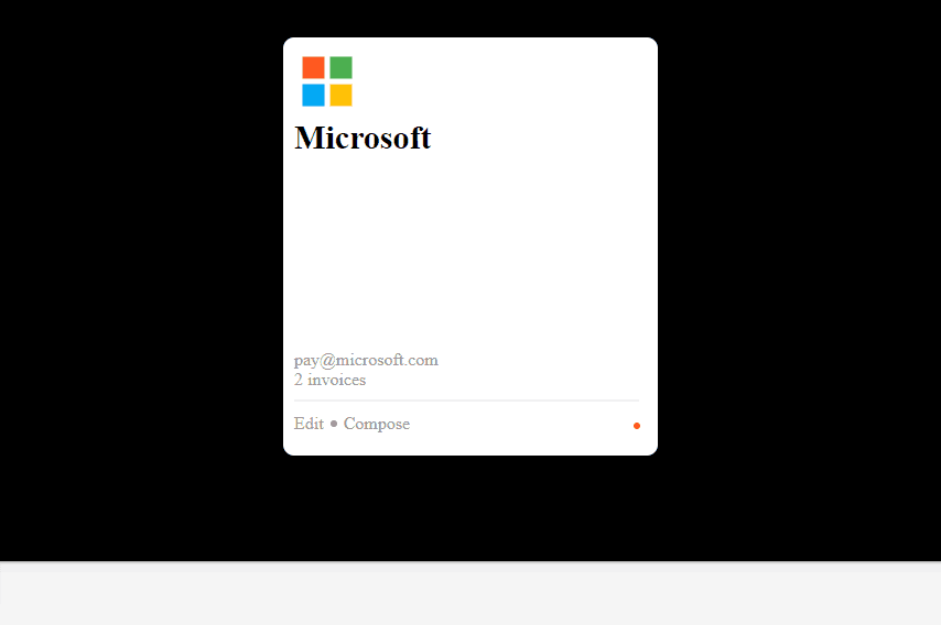 information card with hover effect