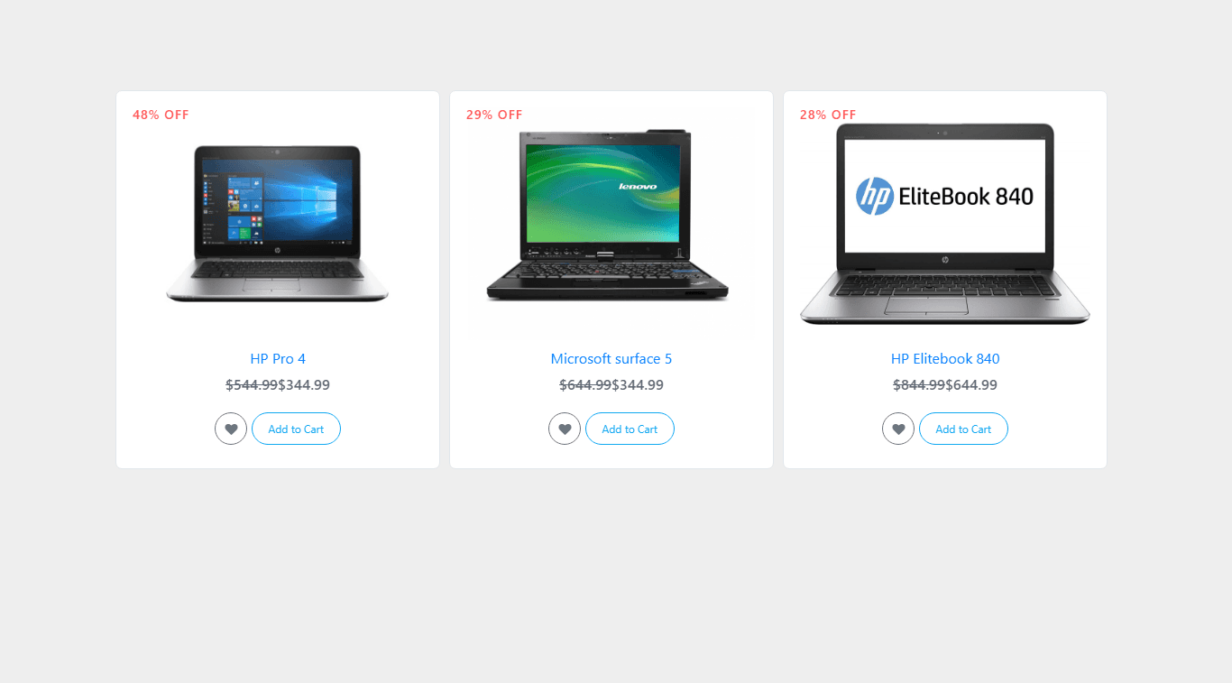 ecommerce related product slick carousel slider