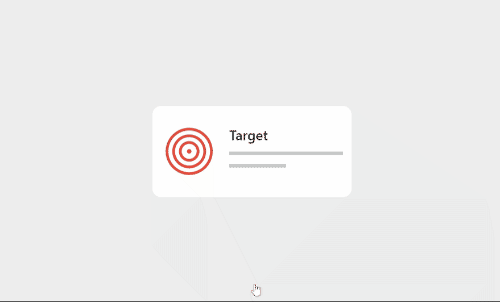 target arrow animation card