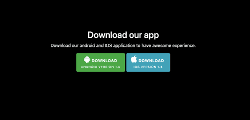 Play store application download button with font awesome icons