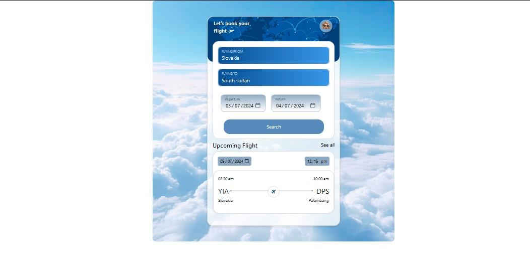 Flight Booking Card