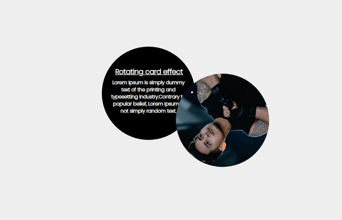 hanging card effect