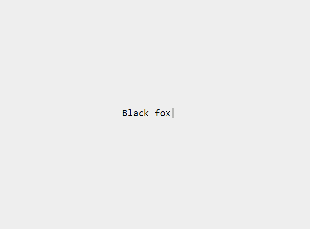 Typewriter animation effect