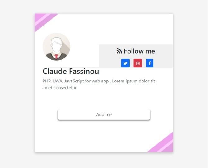 Nice user profile card