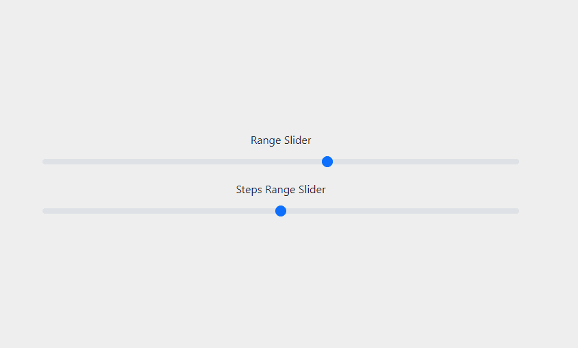 range slider inputs