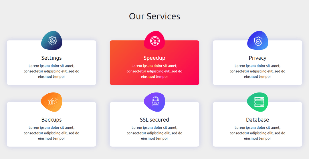 Bootstrap 5 Services Section Design Example