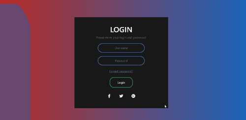 Animated Login Form