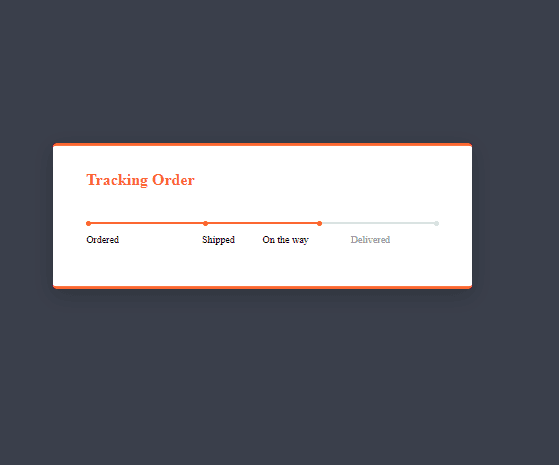 Shipping Order Progress Bar