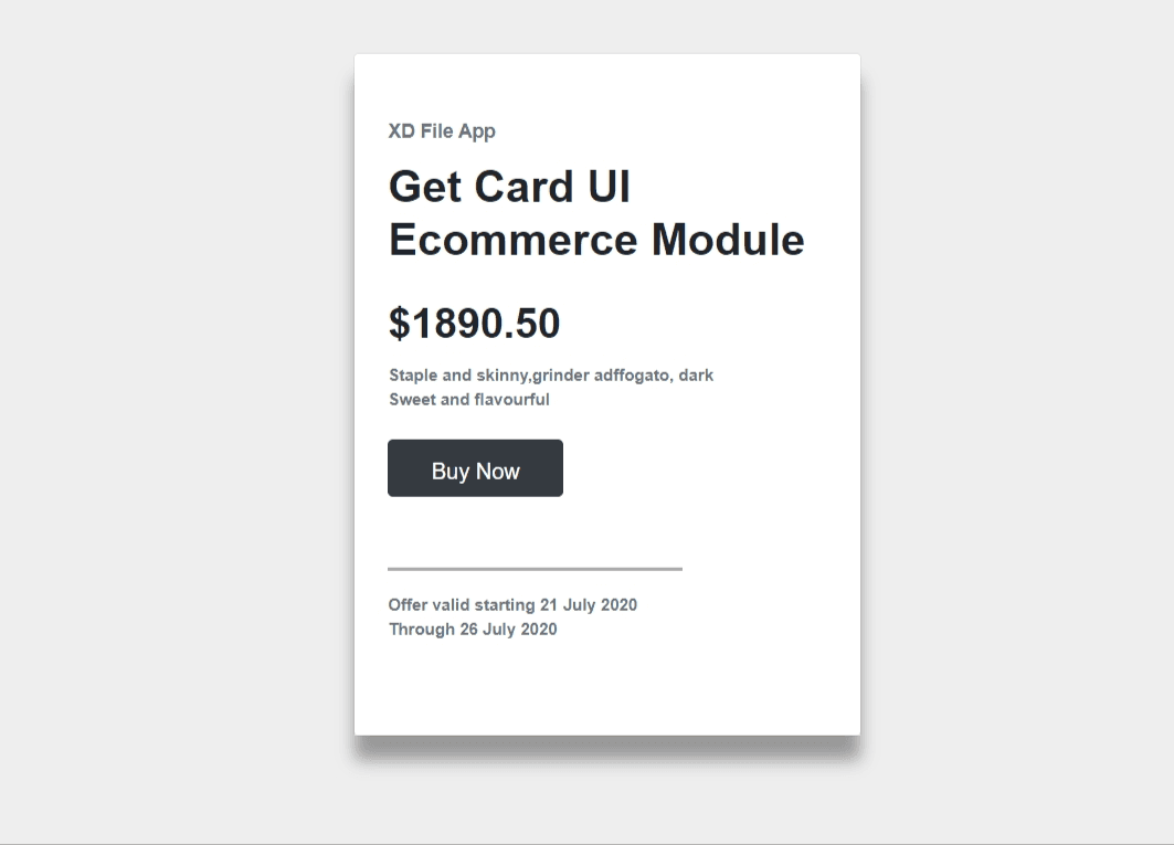 ecommerce product details with buy now button