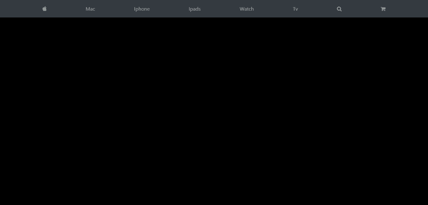 apple type navbar with font awesome icons