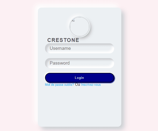 neumorphism login form