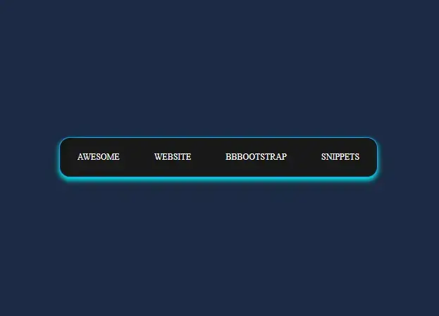 horizontal list with hover effect animation