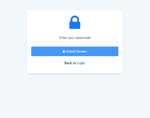 unlock screen responsive form