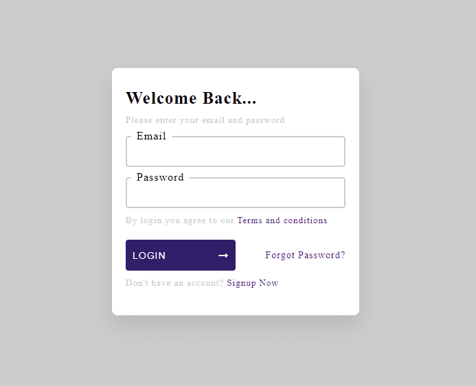 login form validation without library using hooks