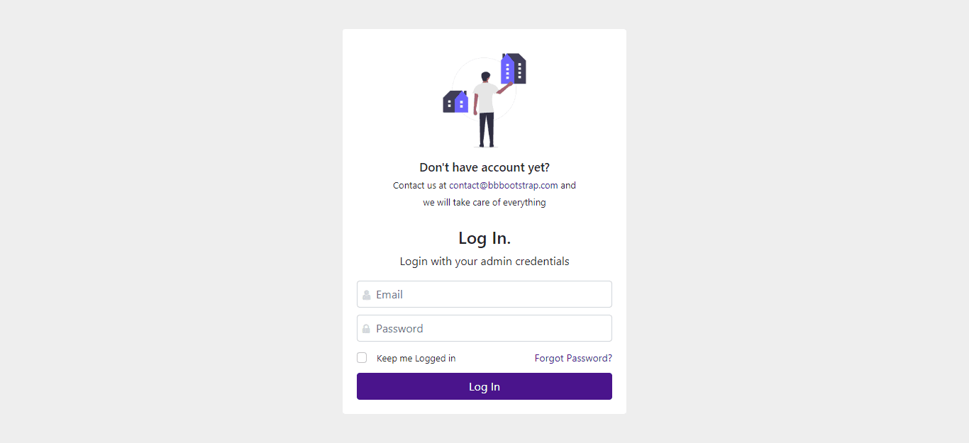 login form with image