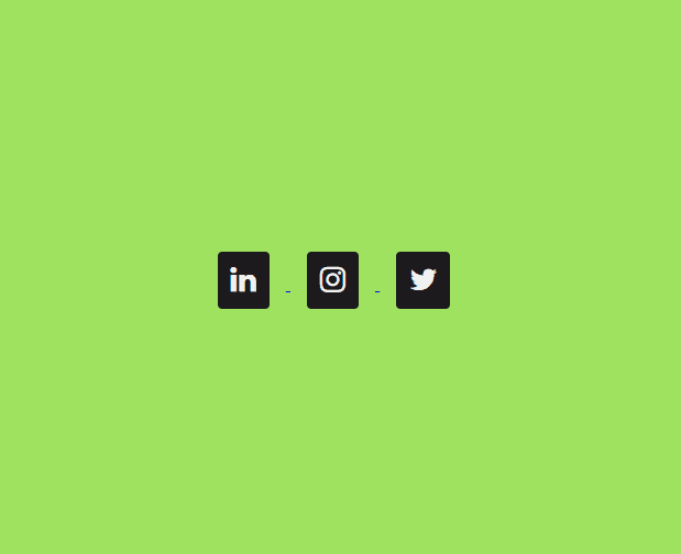 social media icons with hover effect and animation