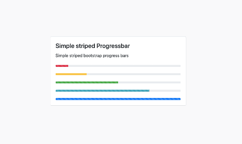 Simple stripped progress bar