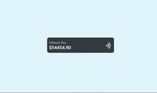 credit card with animation hover effect