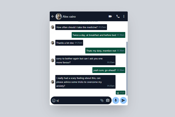 working chat box template