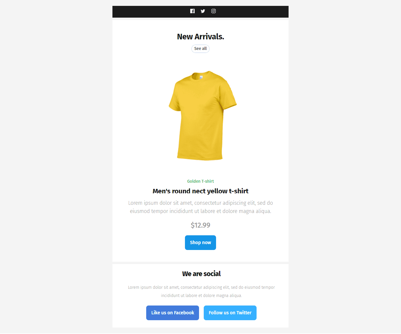 product buy now email template
