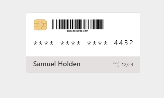 shopping card with barcode