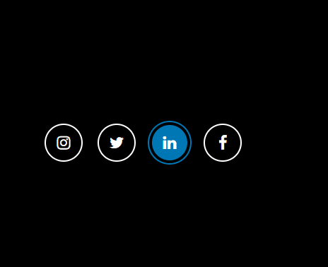 social icons with ripple effect