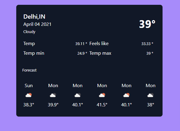 weather card template