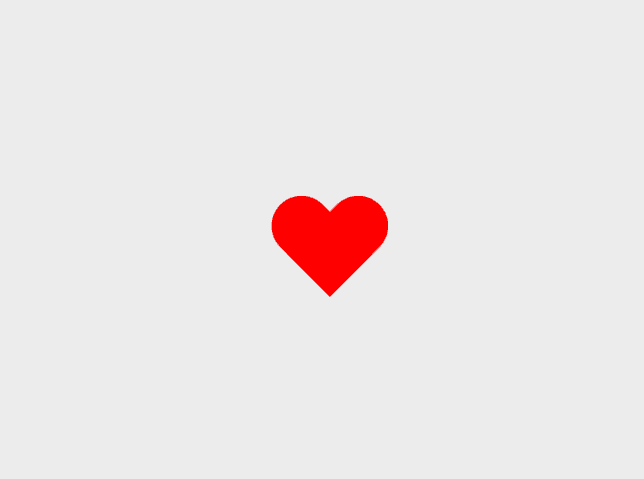 heart icon with hover effect