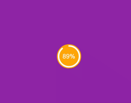 Percentage circle progress bar with pure jquery and css