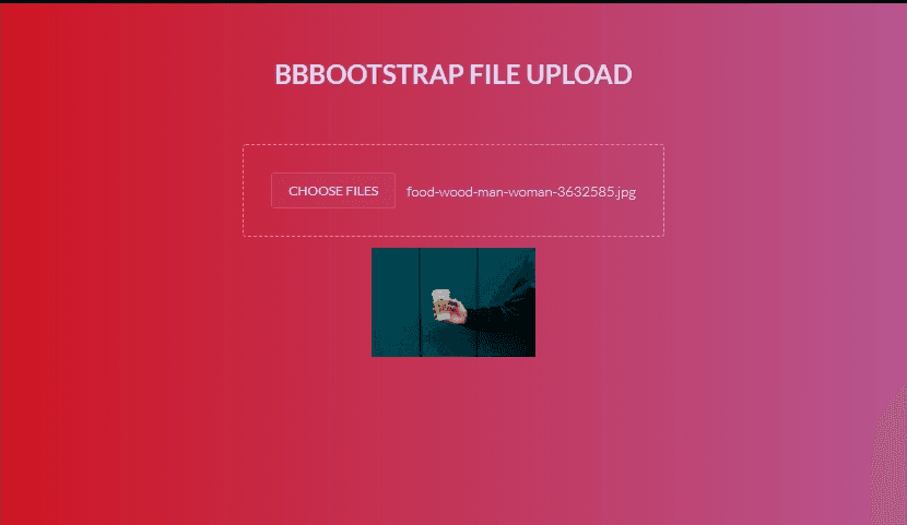 single file upload with preview thumbnail