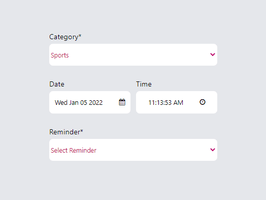 active date and time with select option