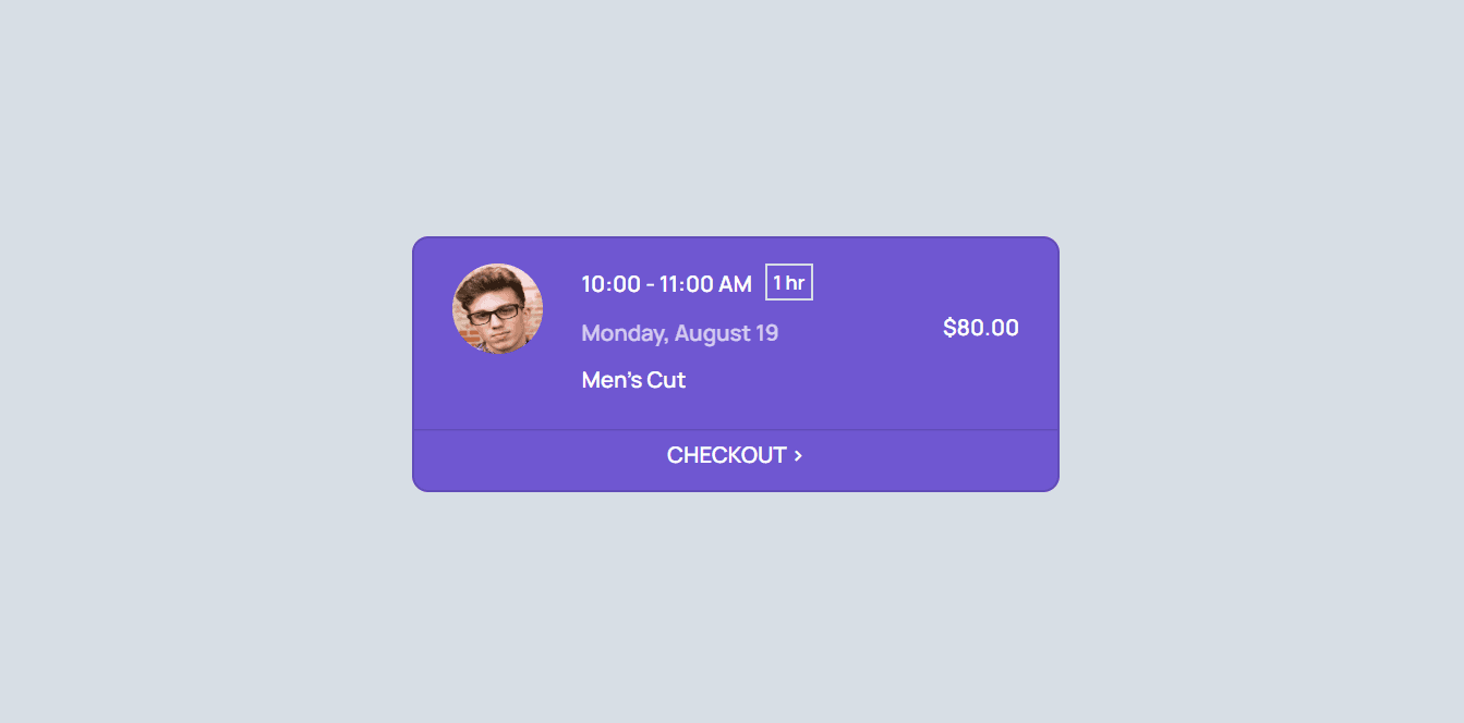 Bill template with checkout link